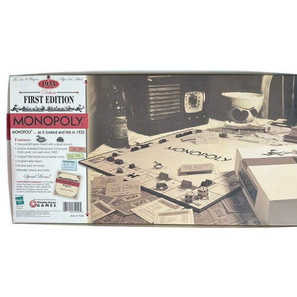 2006 Monopoly Reproduction 1935 First Edition Board Game Hasbro Unsealed - Picture 5 of 6